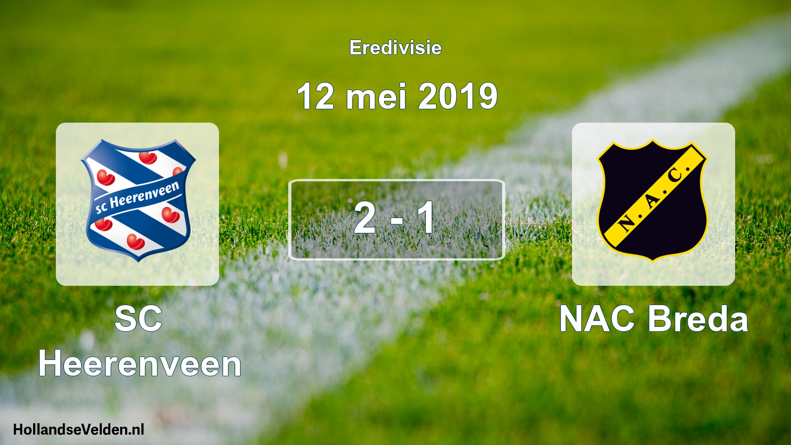 Total number of matches played: SC Heerenveen - NAC Breda 2 - 1 (12 May 2019)