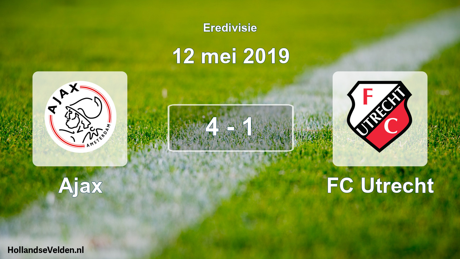 Total number of matches played: Ajax - FC Utrecht 4 - 1 (12 May 2019)