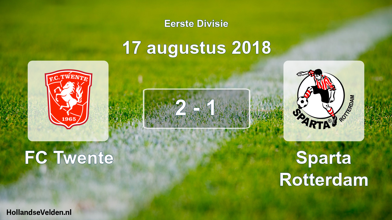 Total number of matches played: FC Twente - Sparta Rotterdam 2 - 1 (17 August 2018)