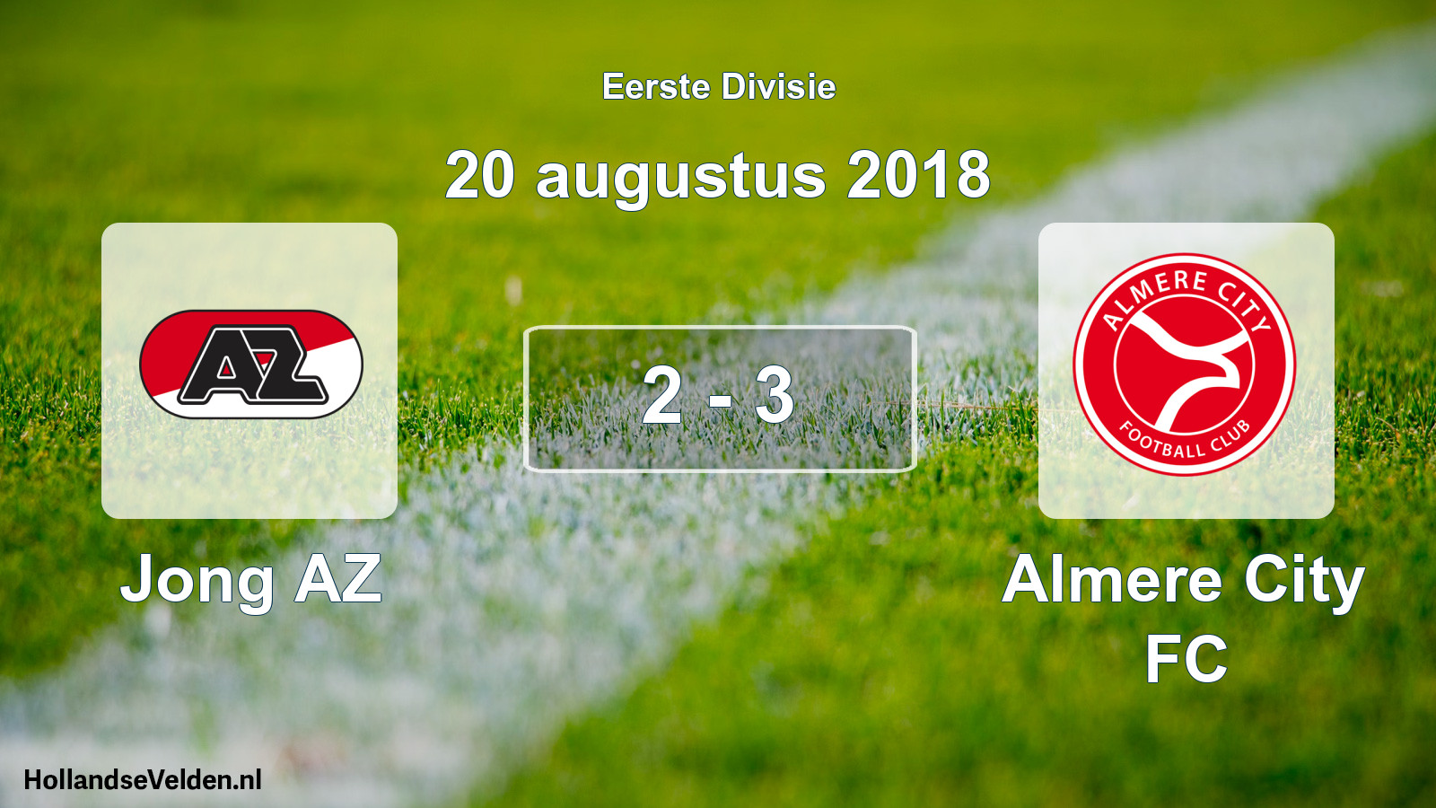 Total number of matches played: Jong AZ - Almere City FC 2 - 3 (20 August 2018)