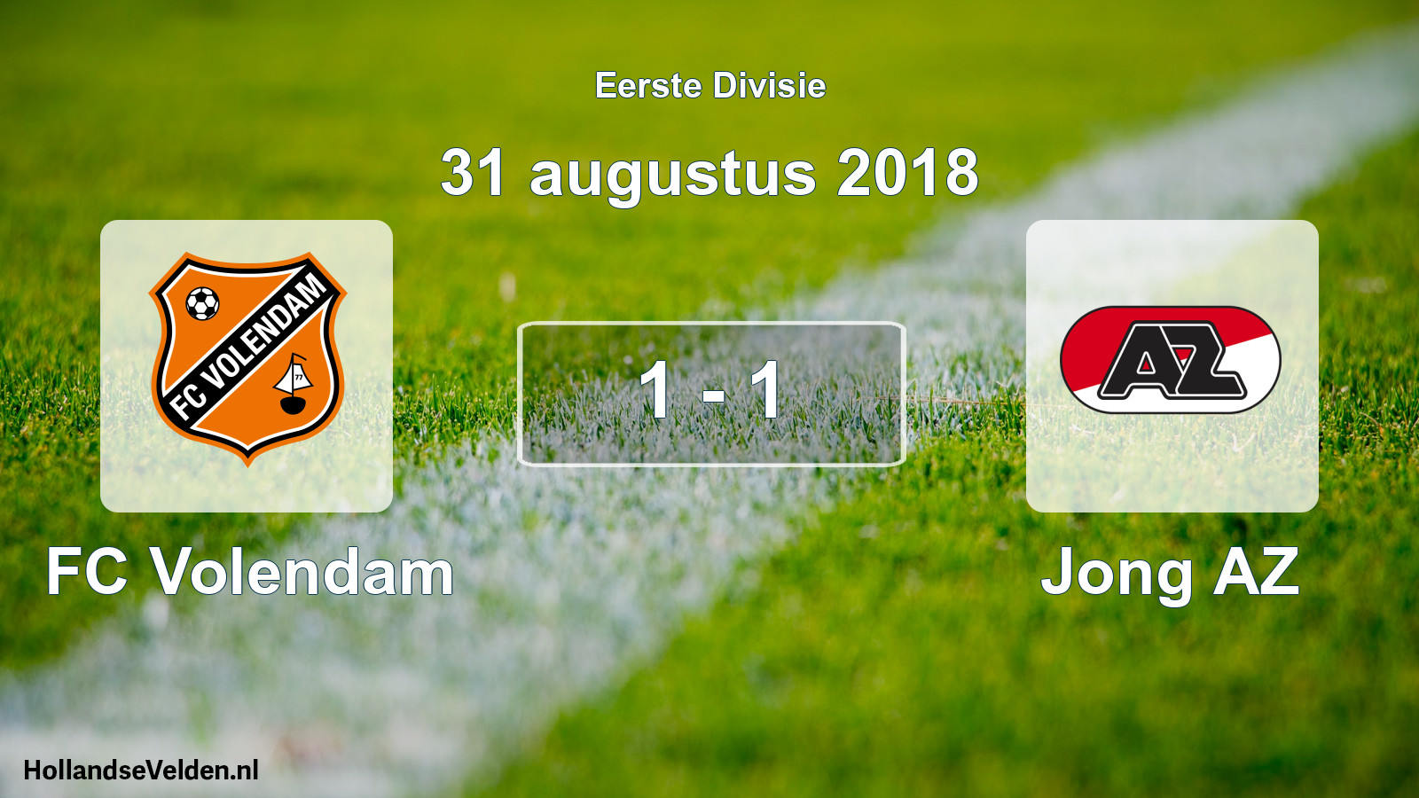 Total number of matches played: FC Volendam - Jong AZ 1 - 1 (31 August 2018)