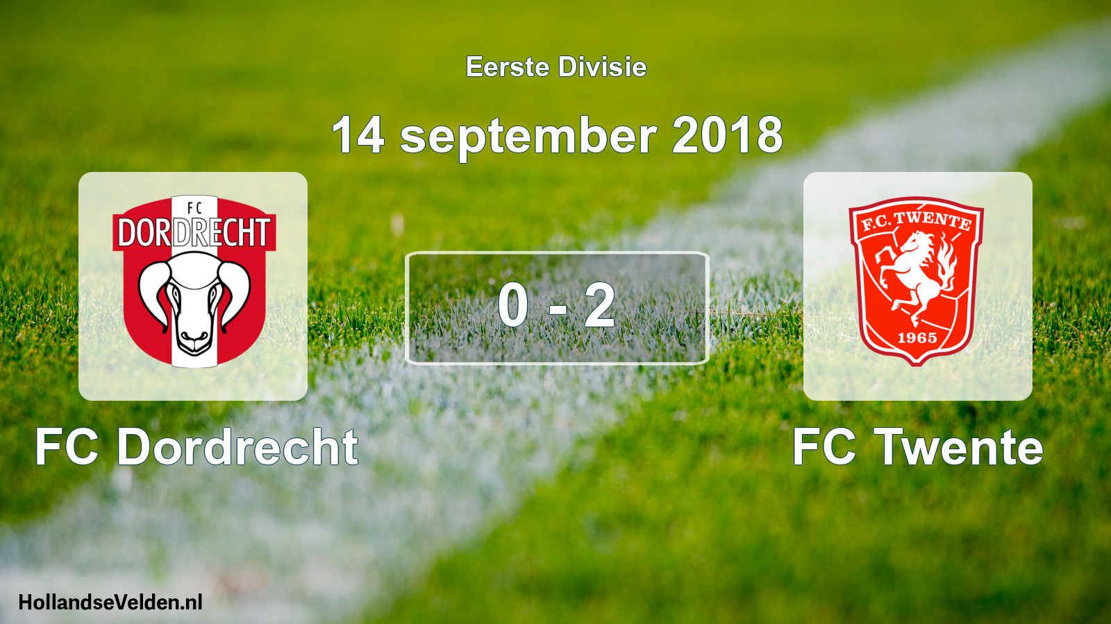 Total number of matches played: FC Dordrecht - FC Twente 0 - 2 (14 September 2018)