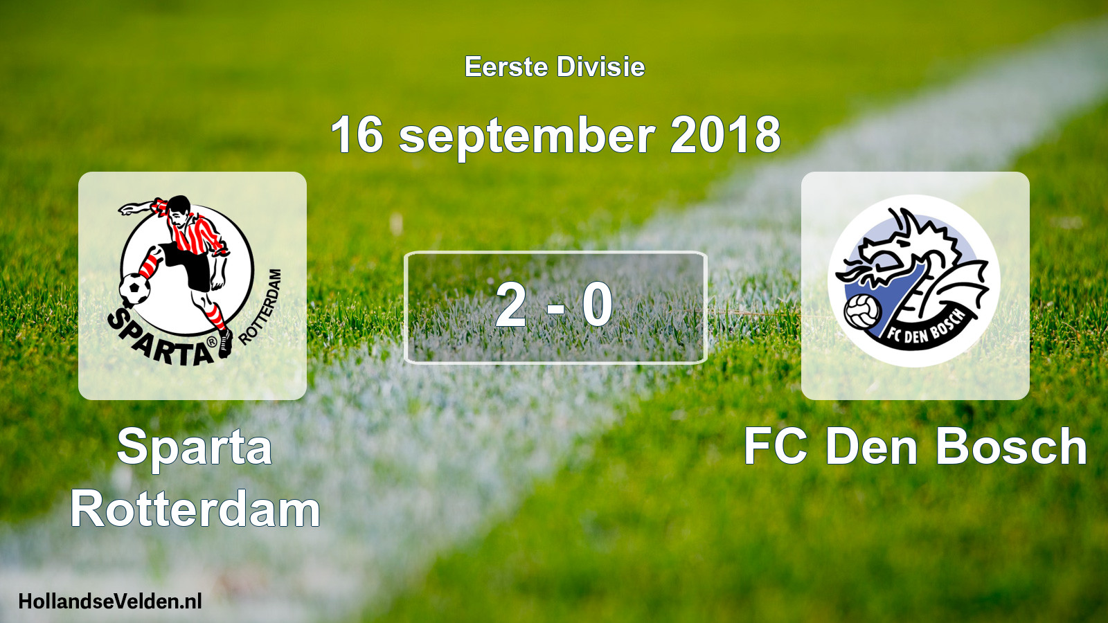 Total number of matches played: Sparta Rotterdam - FC Den Bosch 2 - 0 (16 September 2018)