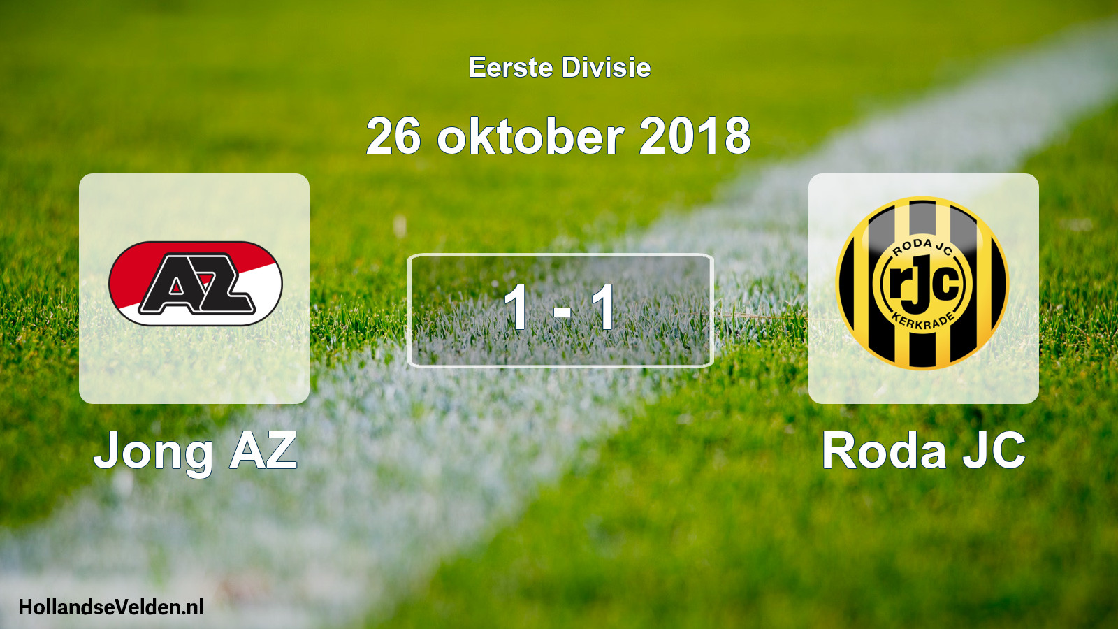 Total number of matches played: Jong AZ - Roda JC 1 - 1 (26 October 2018)