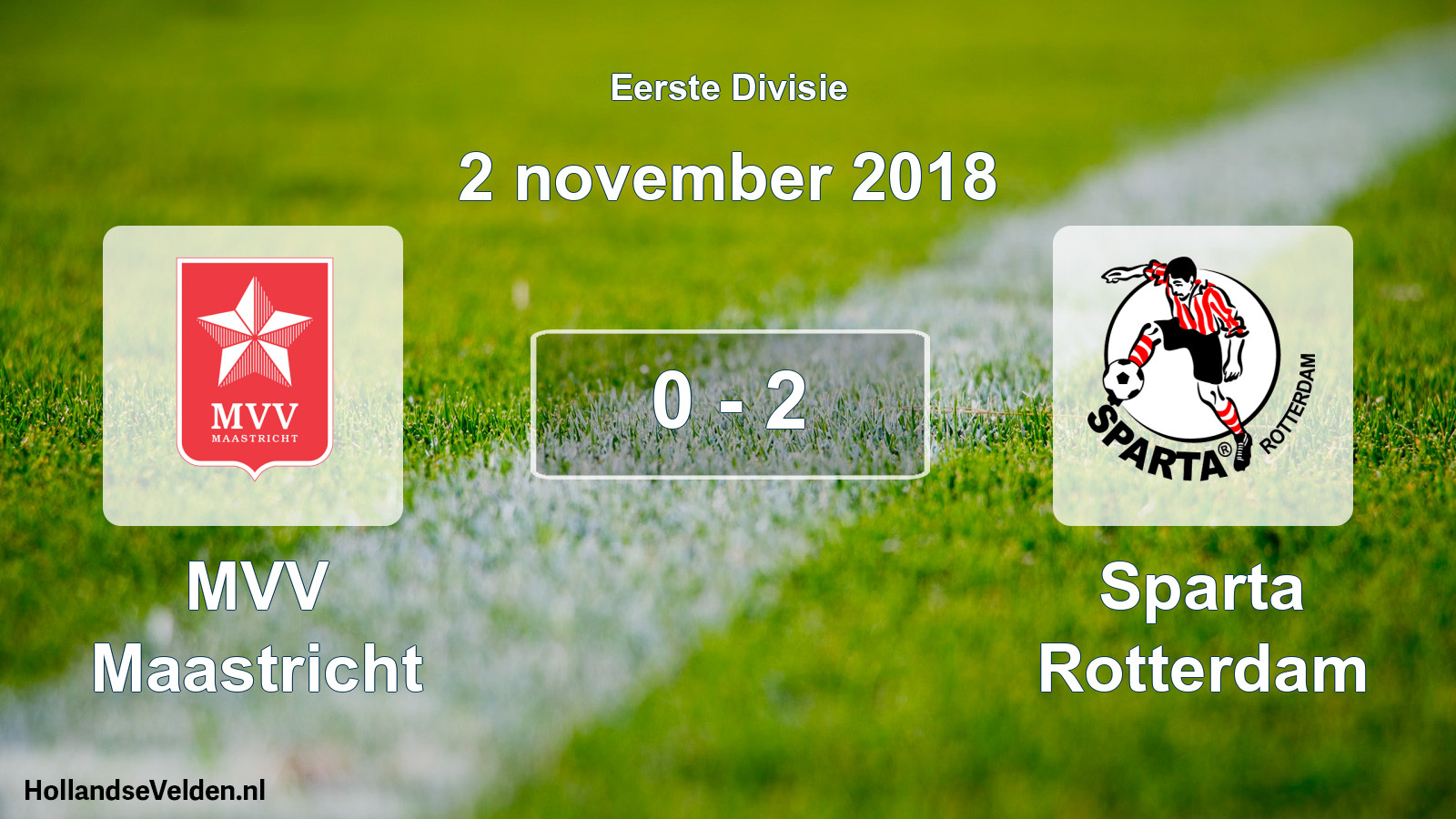 Total number of matches played: MVV Maastricht - Sparta Rotterdam 0 - 2 (2 November 2018)