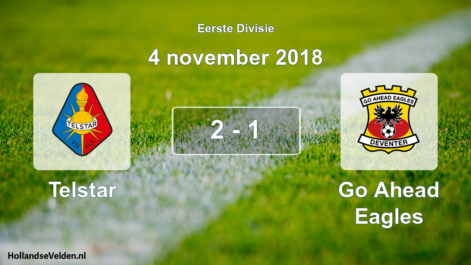 Total number of matches played: Telstar - Go Ahead Eagles 2 - 1 (4 November 2018)