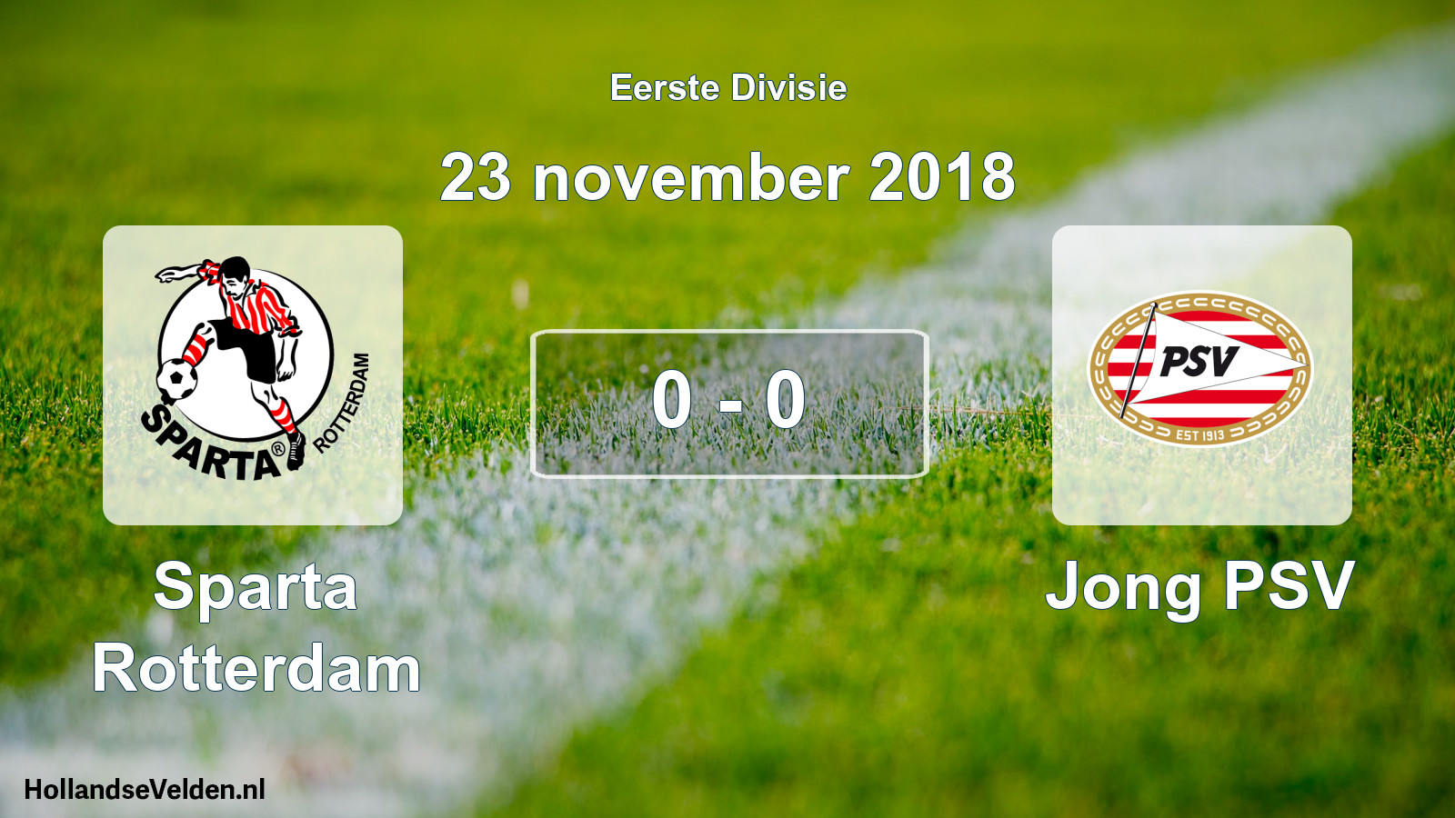 Total number of matches played: Sparta Rotterdam - Jong PSV 0 - 0 (23 November 2018)