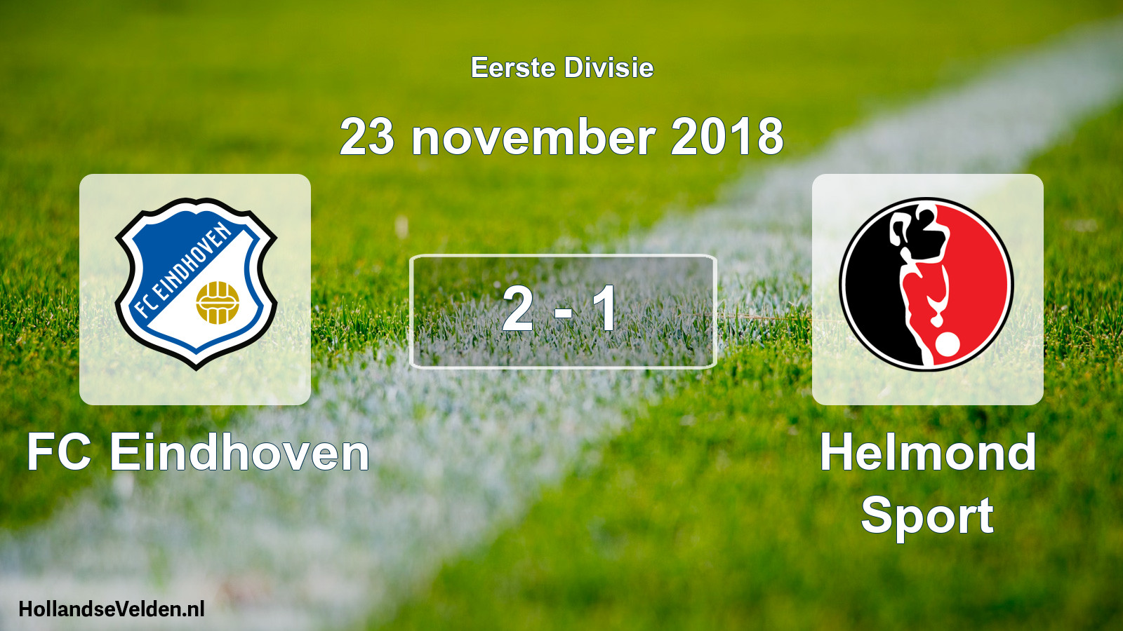 Total number of matches played: FC Eindhoven - Helmond Sport 2 - 1 (23 November 2018)