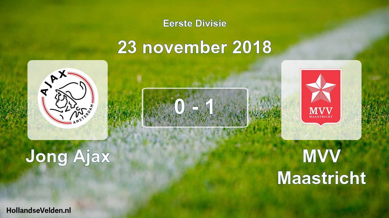 Total number of matches played: Jong Ajax - MVV Maastricht 0 - 1 (23 November 2018)