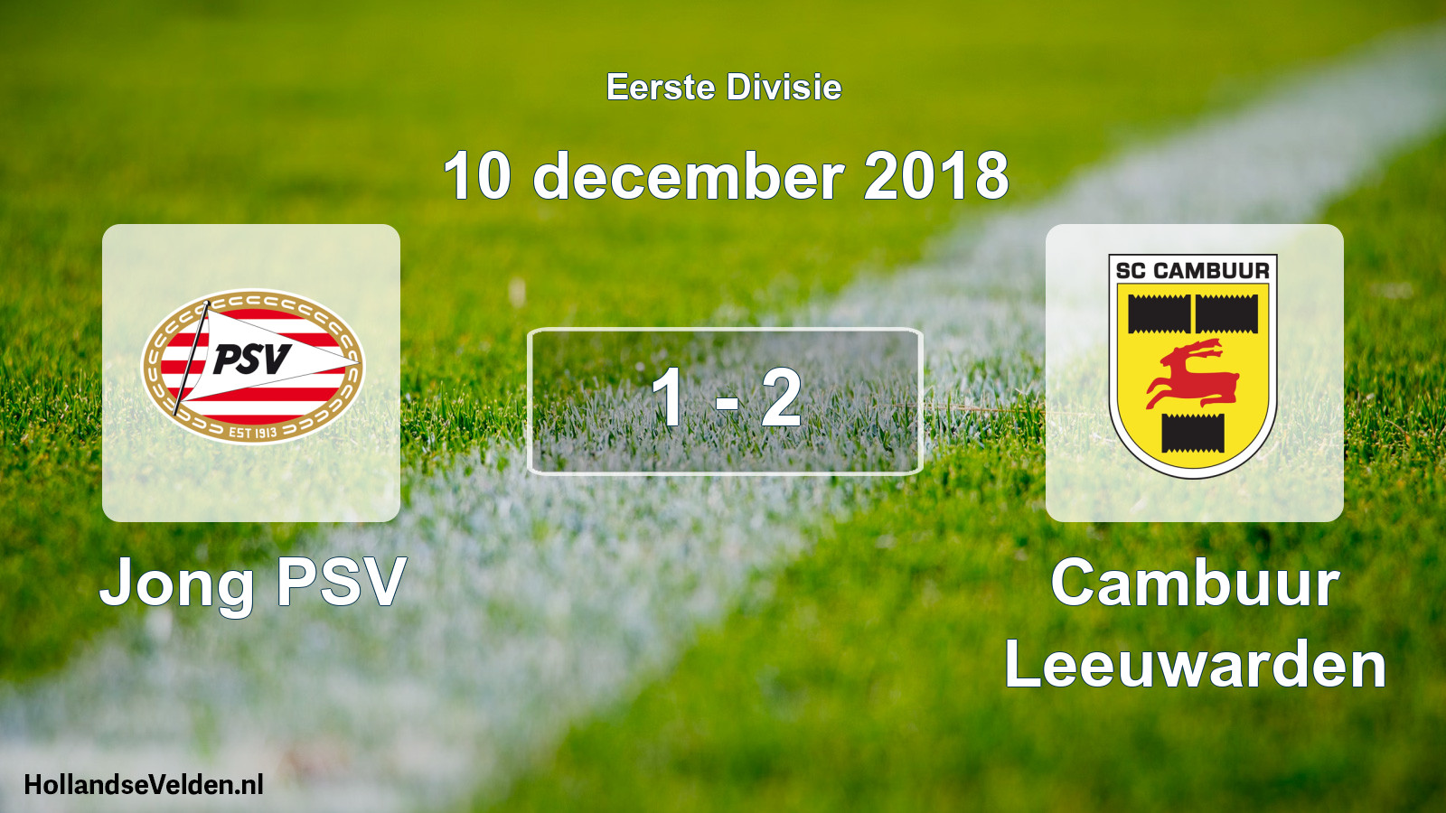 Total number of matches played: Jong PSV - Cambuur Leeuwarden 1 - 2 (10 December 2018)
