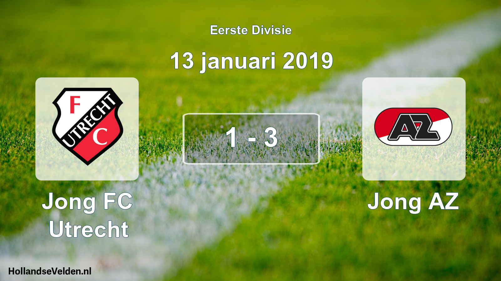 Total number of matches played: Jong FC Utrecht - Jong AZ 1 - 3 (13 January 2019)