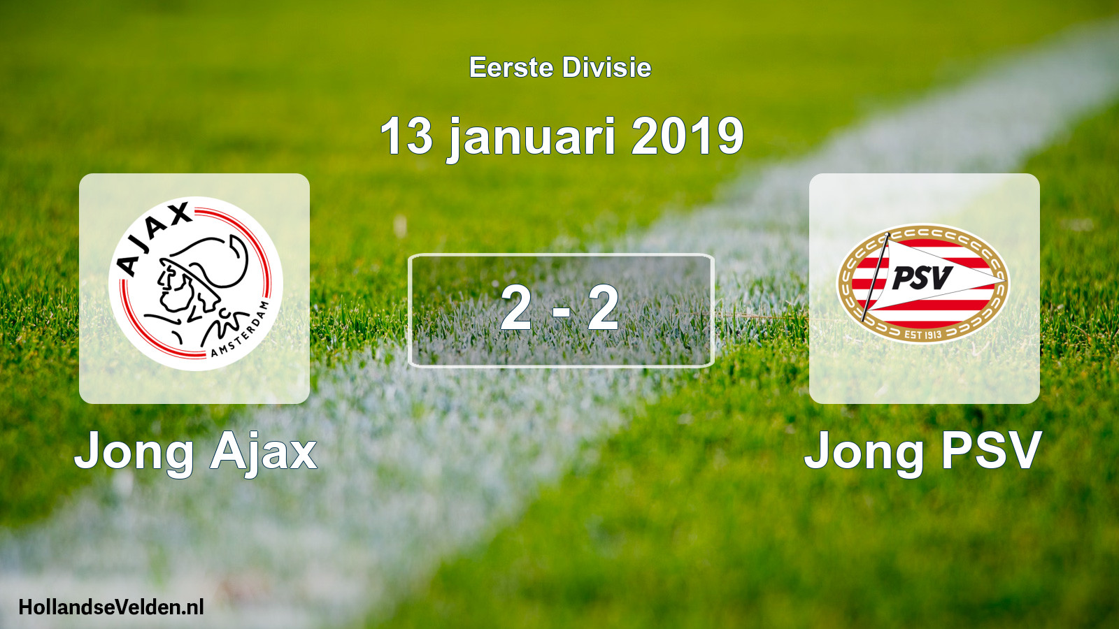 Total number of matches played: Jong Ajax - Jong PSV 2 - 2 (13 January 2019)