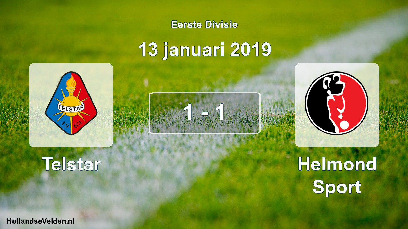 Total number of matches played: Telstar - Helmond Sport 1 - 1 (13 January 2019)