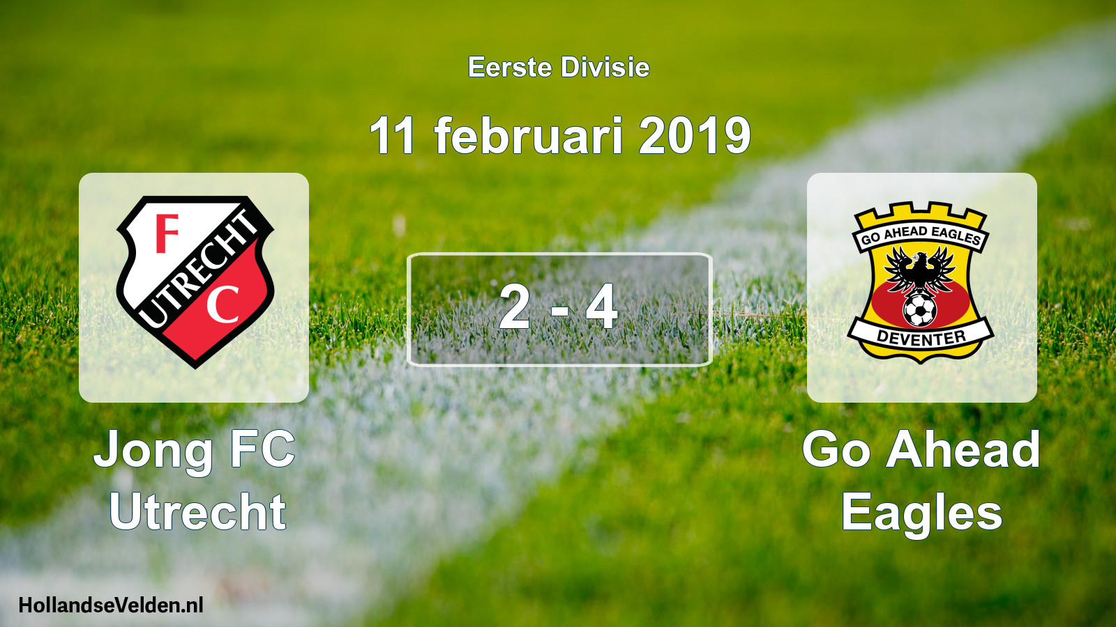 Total number of matches played: Jong FC Utrecht - Go Ahead Eagles 2 - 4 (11 February 2019)