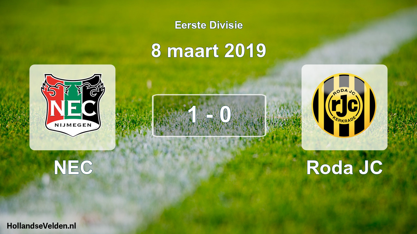 Total number of matches played: NEC - Roda JC 1 - 0 (8 March 2019)
