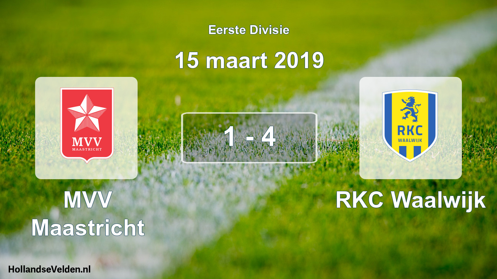 Total number of matches played: MVV Maastricht - RKC Waalwijk 1 - 4 (15 March 2019)