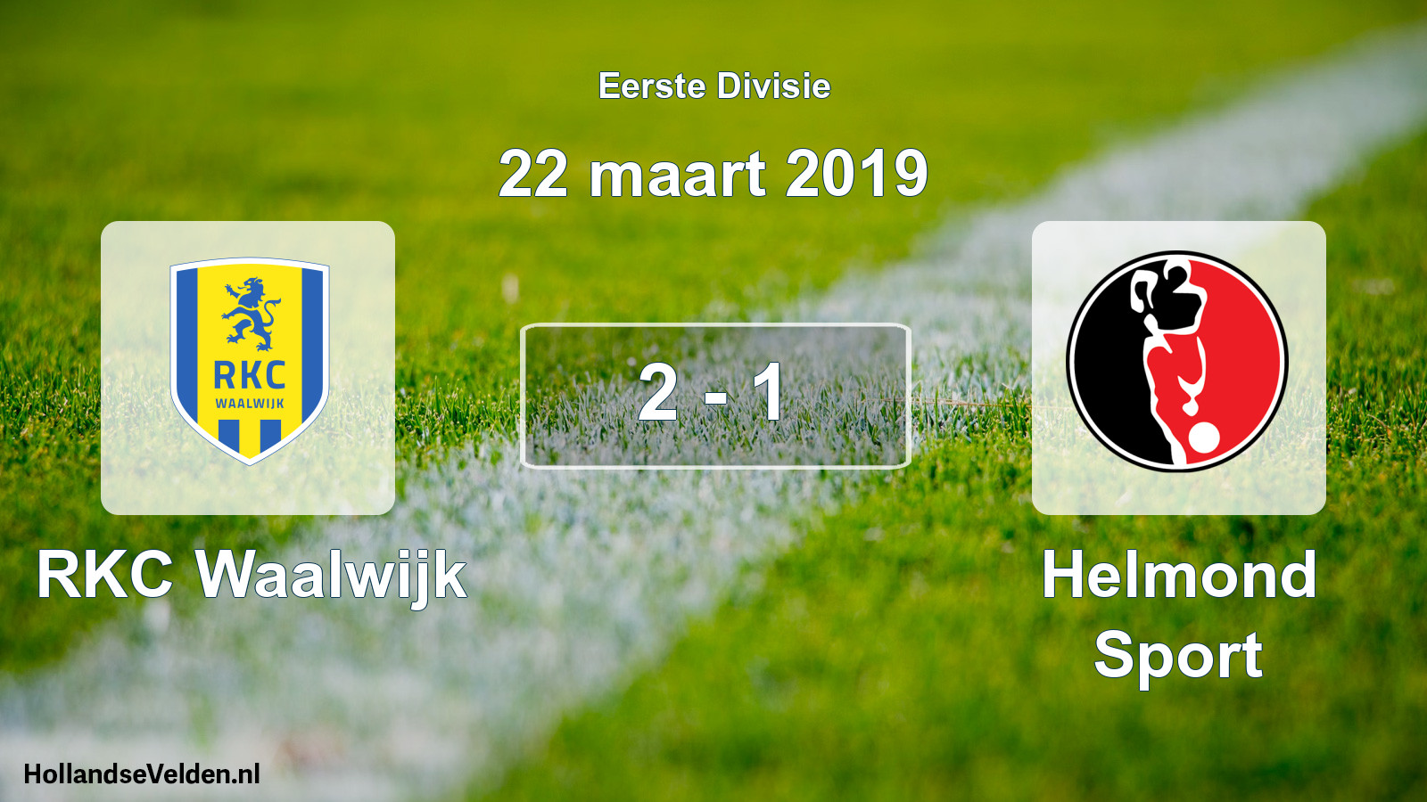 Total number of matches played: RKC Waalwijk - Helmond Sport 2 - 1 (22 March 2019)