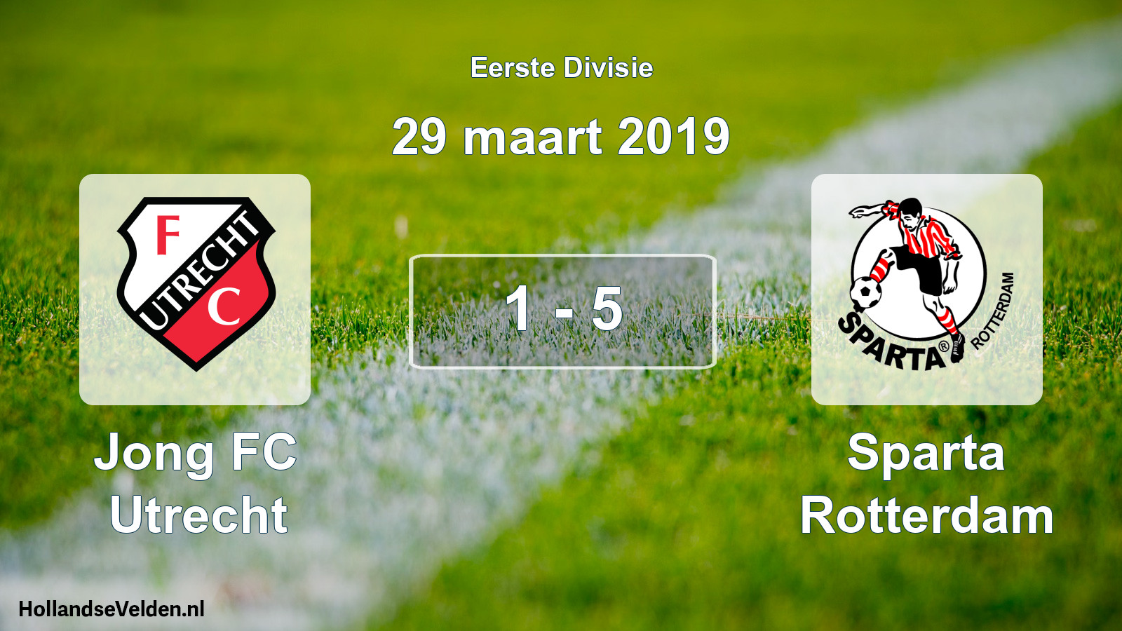 Total number of matches played: Jong FC Utrecht - Sparta Rotterdam 1 - 5 (29 March 2019)