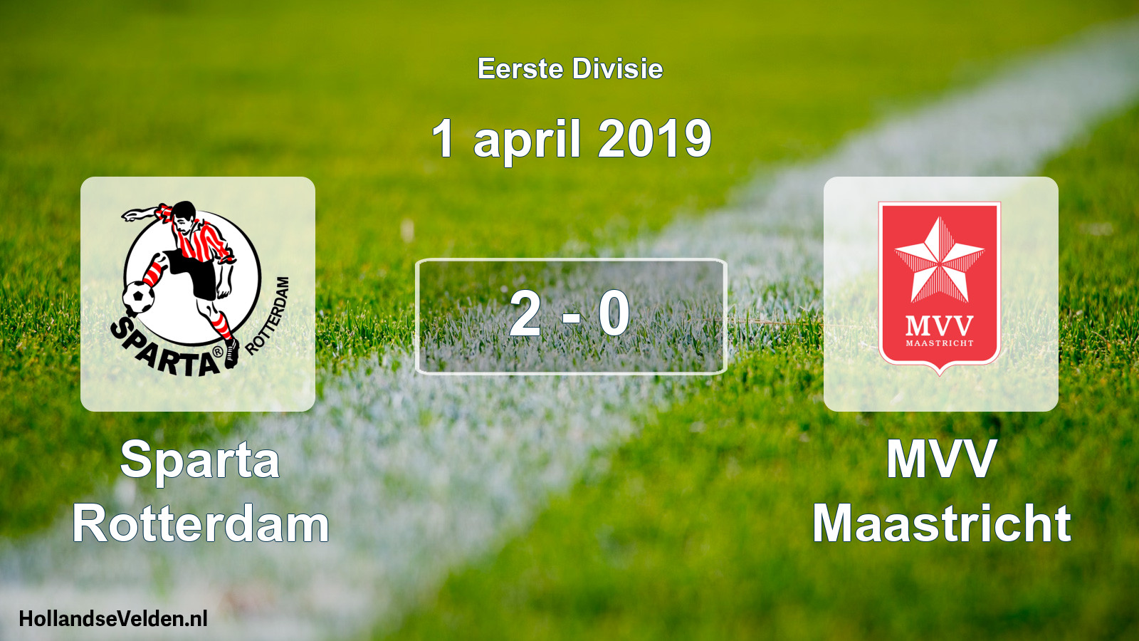 Total number of matches played: Sparta Rotterdam - MVV Maastricht 2 - 0 (1 April 2019)