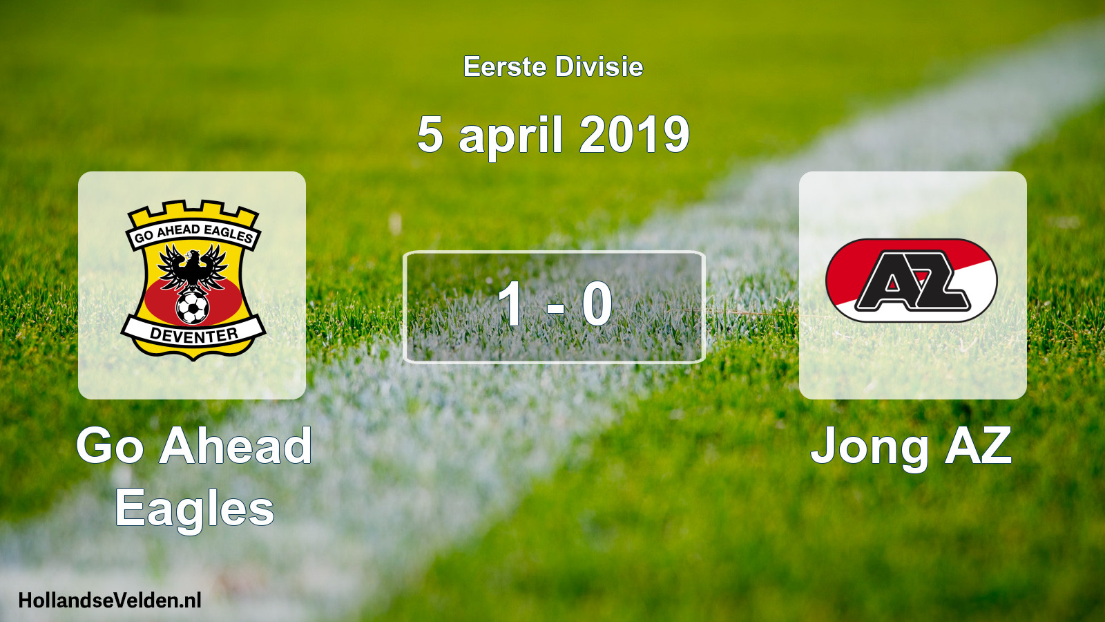 Total number of matches played: Go Ahead Eagles - Jong AZ 1 - 0 (5 April 2019)