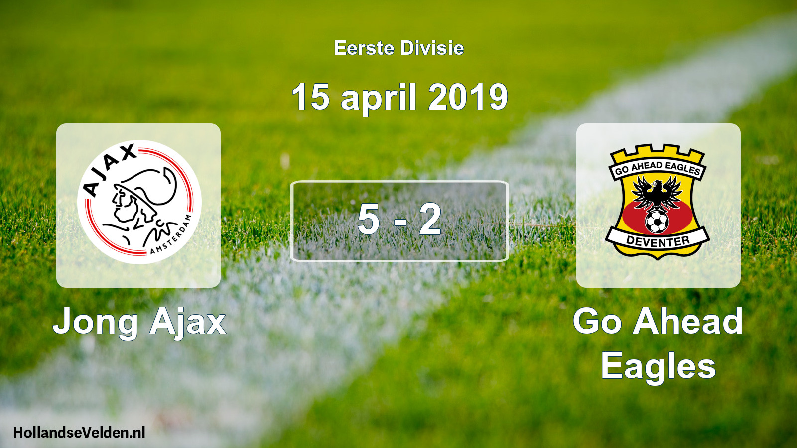 Total number of matches played: Jong Ajax - Go Ahead Eagles 5 - 2 (15 April 2019)