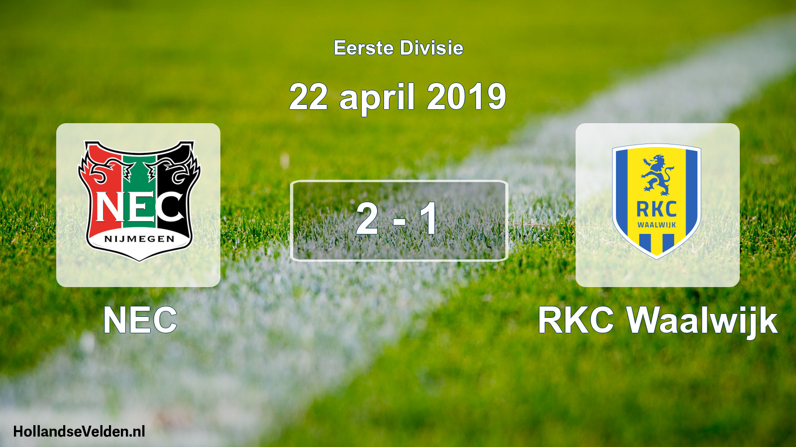 Total number of matches played: NEC - RKC Waalwijk 2 - 1 (22 April 2019)