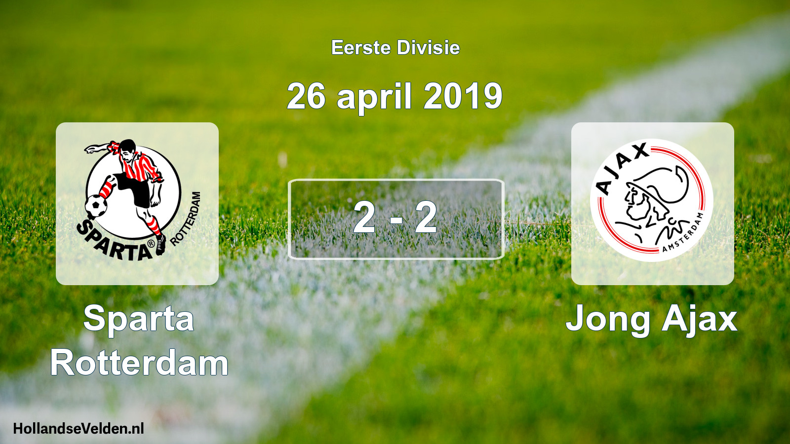 Total number of matches played: Sparta Rotterdam - Jong Ajax 2 - 2 (26 April 2019)