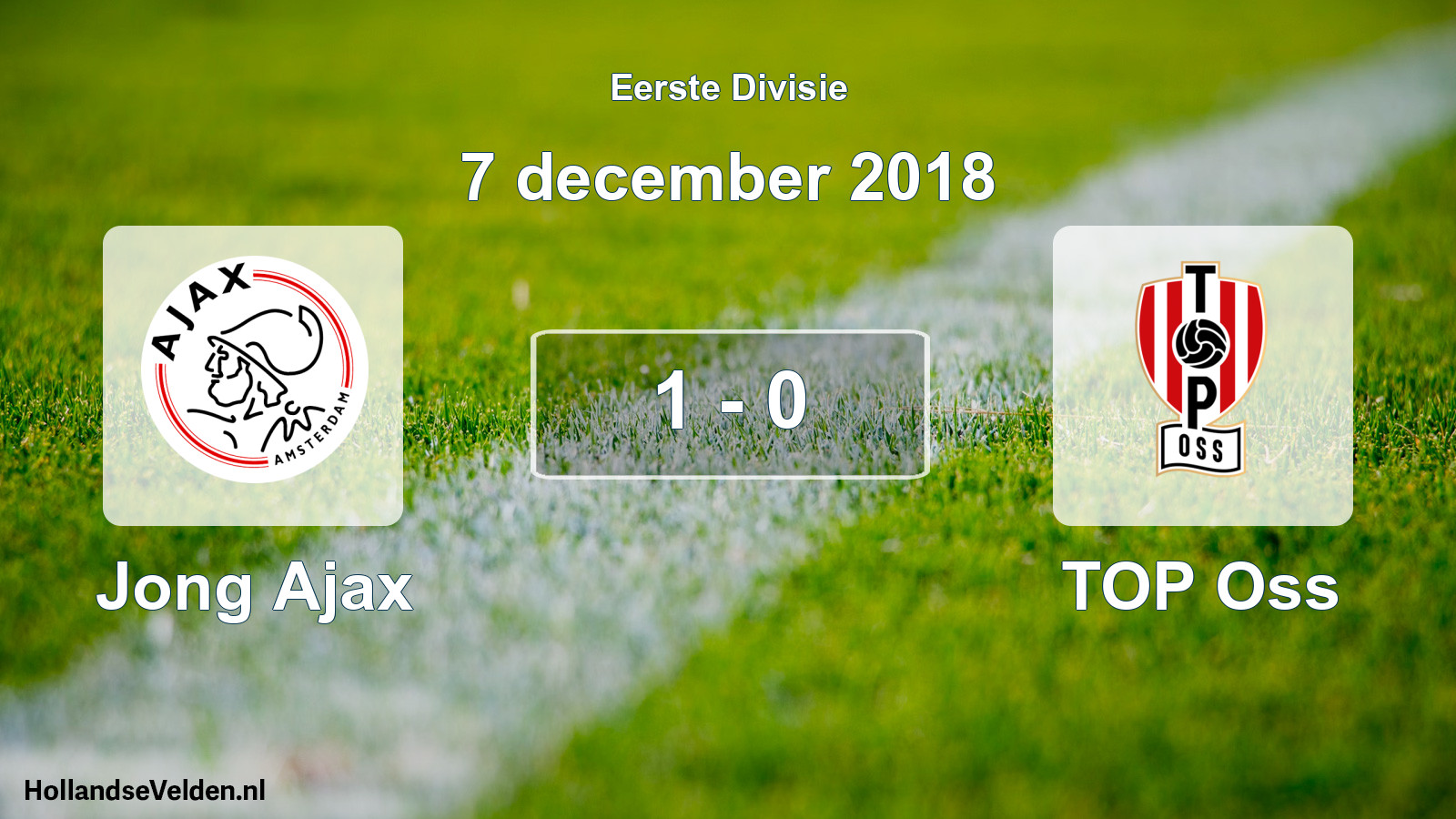 Total number of matches played: Jong Ajax - TOP Oss 1 - 0 (7 December 2018)