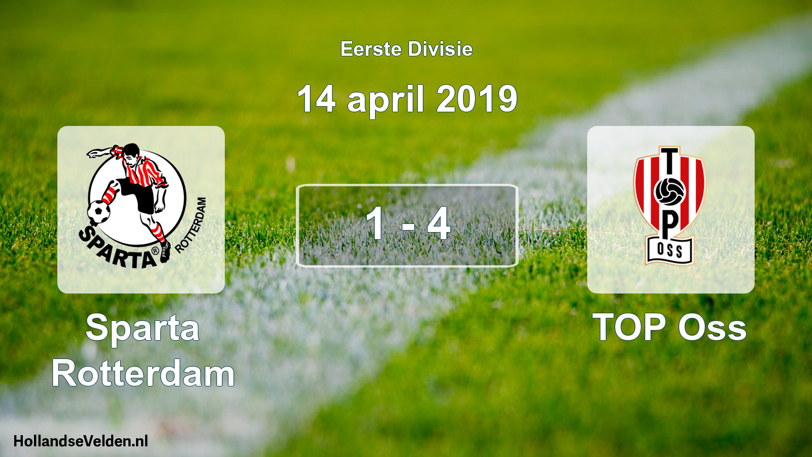 Total number of matches played: Sparta Rotterdam - TOP Oss 1 - 4 (14 April 2019)