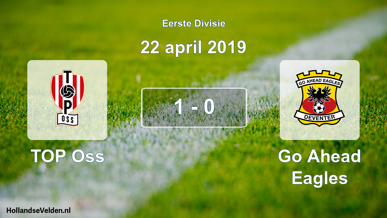 Total number of matches played: TOP Oss - Go Ahead Eagles 1 - 0 (22 April 2019)