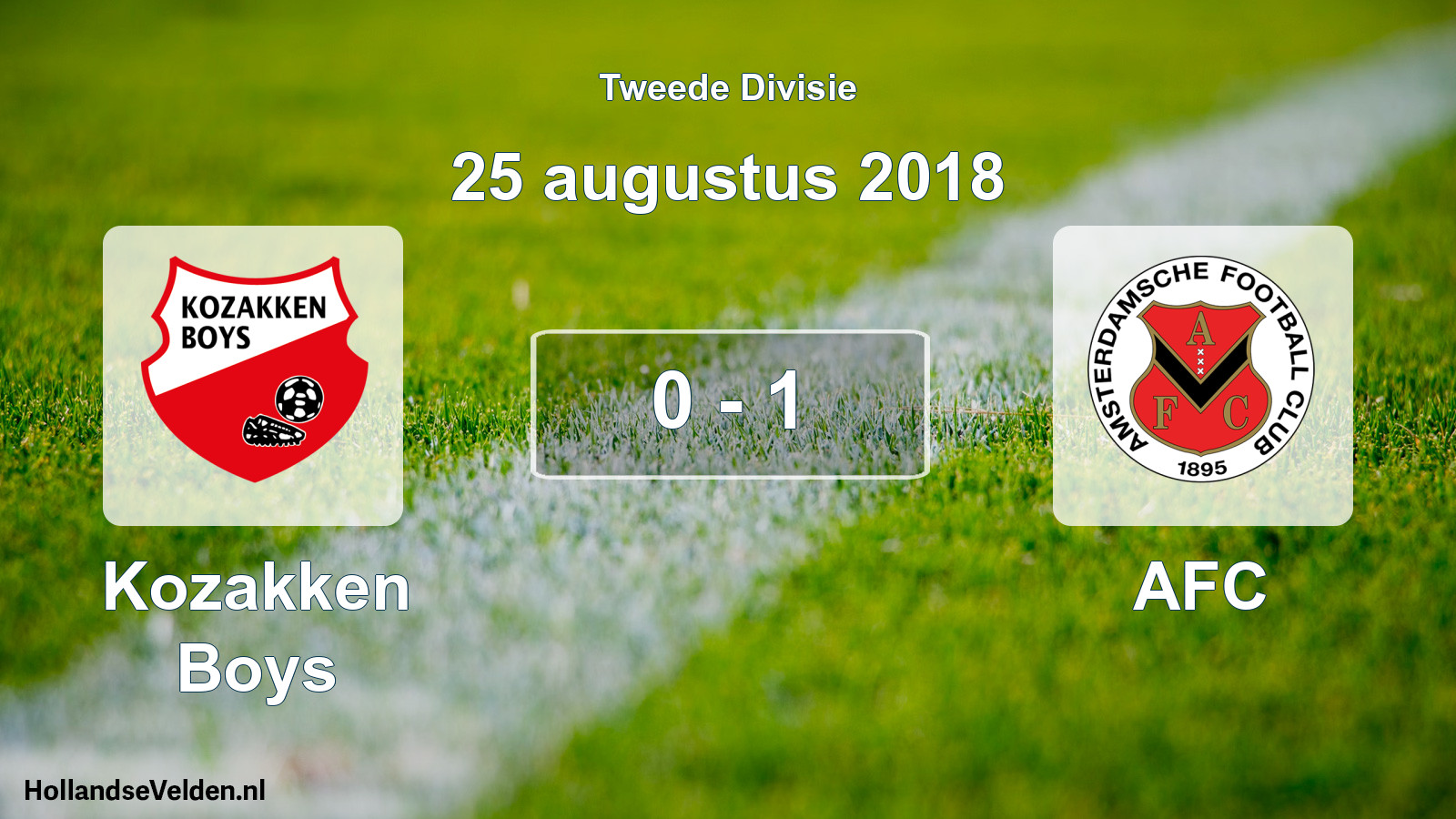 Total number of matches played: Kozakken Boys - AFC 0 - 1 (25 August 2018)