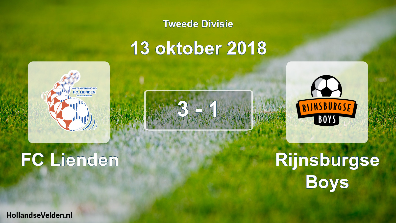 Total number of matches played: FC Lienden - Rijnsburgse Boys 3 - 1 (13 October 2018)