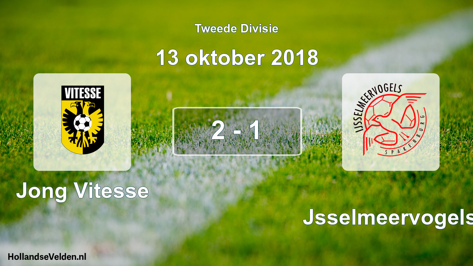 Total number of matches played: Jong Vitesse - IJsselmeervogels 2 - 1 (13 October 2018)