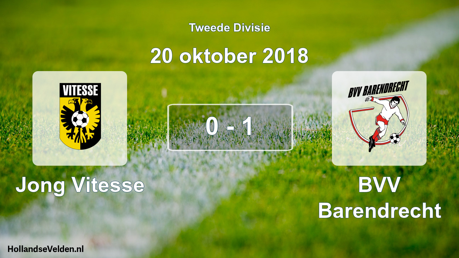 Total number of matches played: Jong Vitesse - BVV Barendrecht 0 - 1 (20 October 2018)