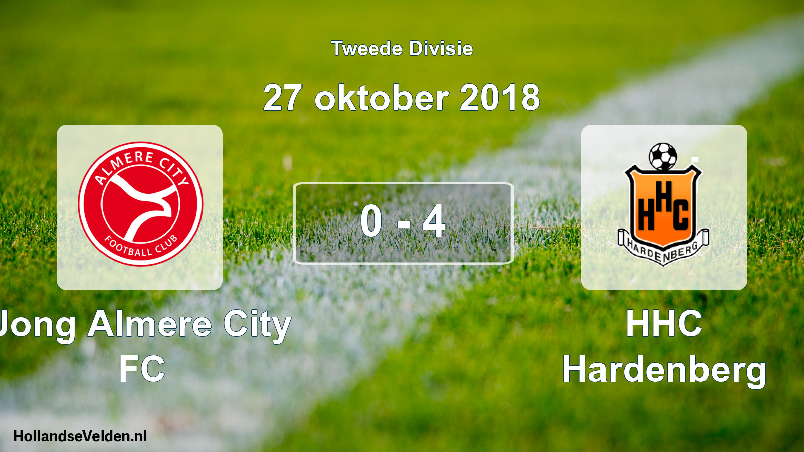 Total number of matches played: Jong Almere City FC - HHC Hardenberg 0 - 4 (27 October 2018)