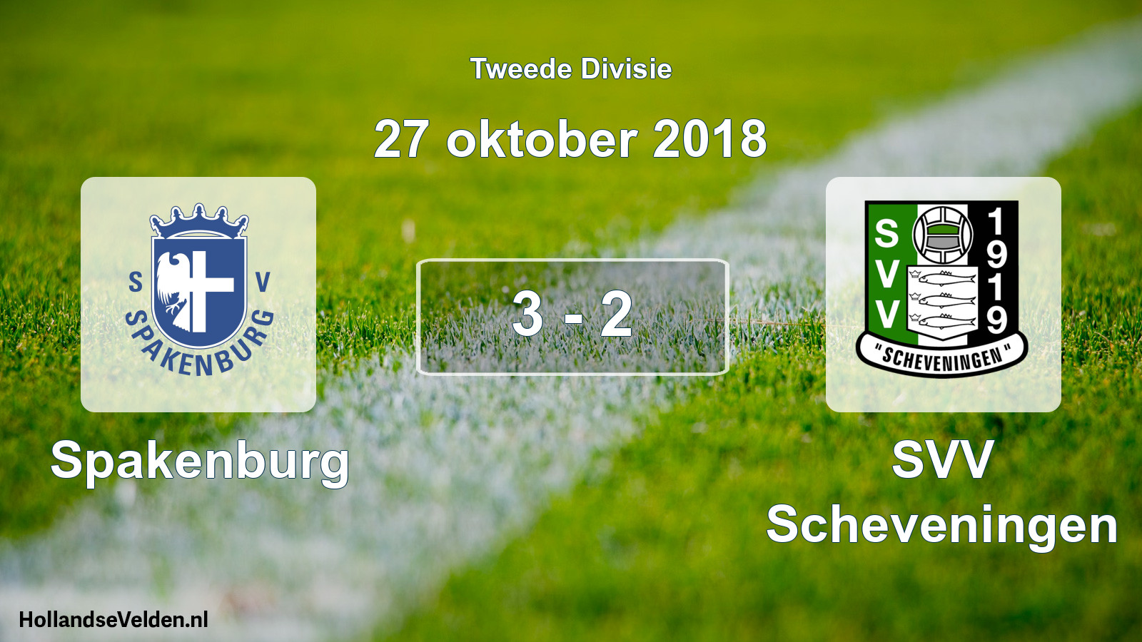 Total number of matches played: Spakenburg - SVV Scheveningen 3 - 2 (27 October 2018)
