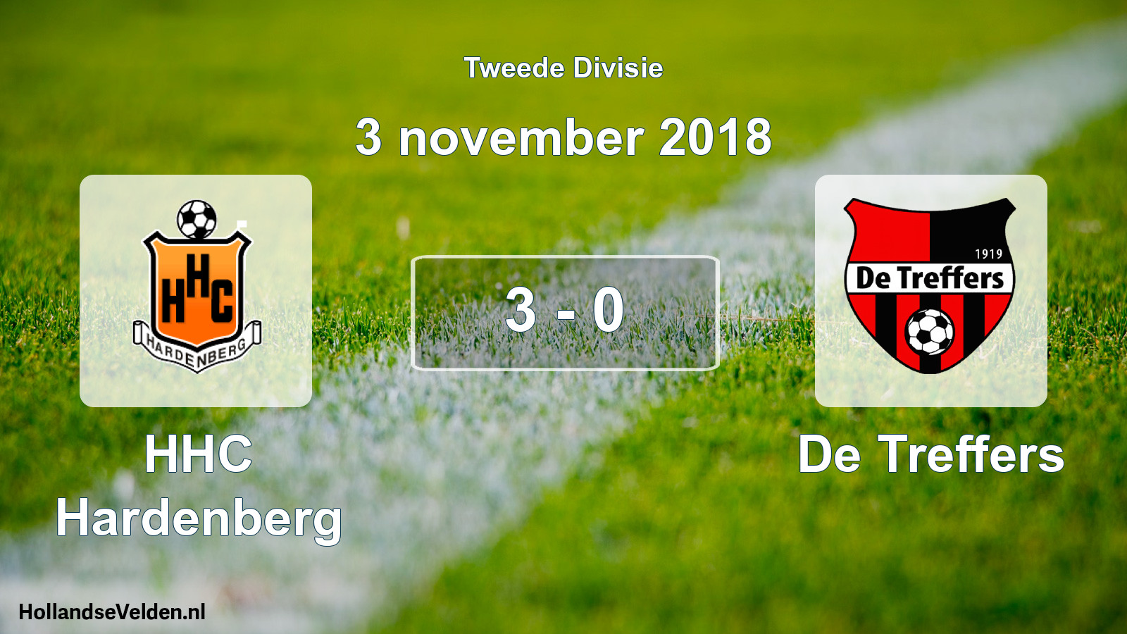 Total number of matches played: HHC Hardenberg - De Treffers 3 - 0 (3 November 2018)