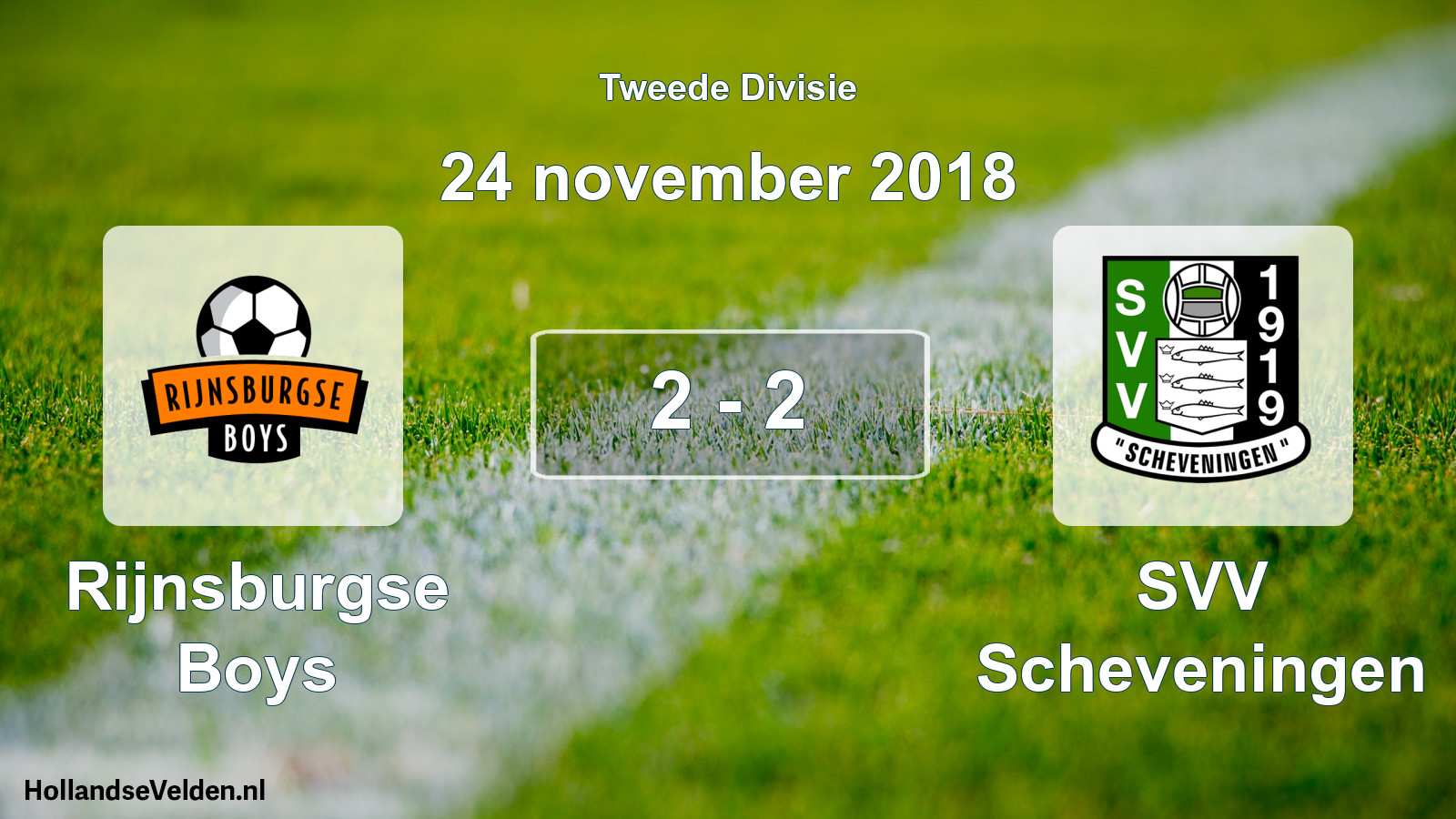 Total number of matches played: Rijnsburgse Boys - SVV Scheveningen 2 - 2 (24 November 2018)