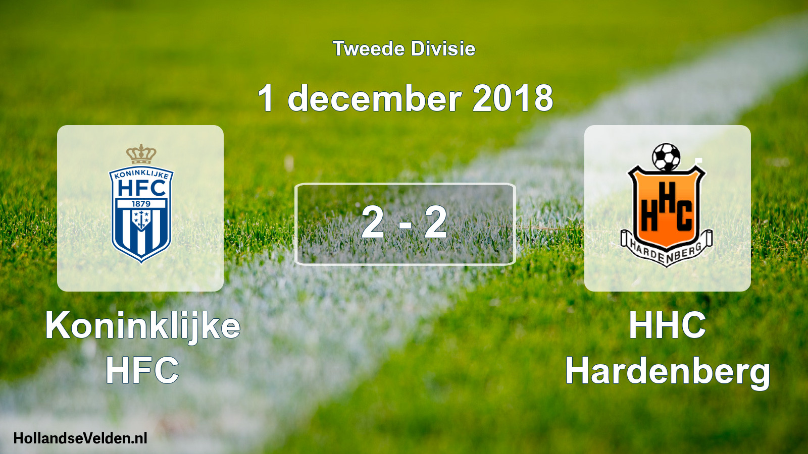 Total number of matches played: Koninklijke HFC - HHC Hardenberg 2 - 2 (1 December 2018)