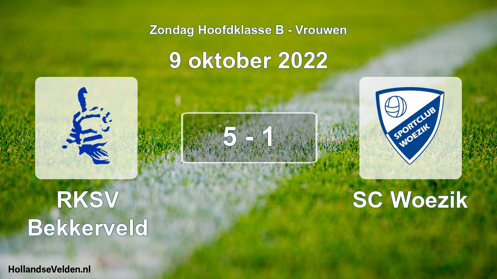 Gespeelde wedstrijd: RKSV Bekkerveld - SC Woezik 5 - 1 (9 oktober 2022)
