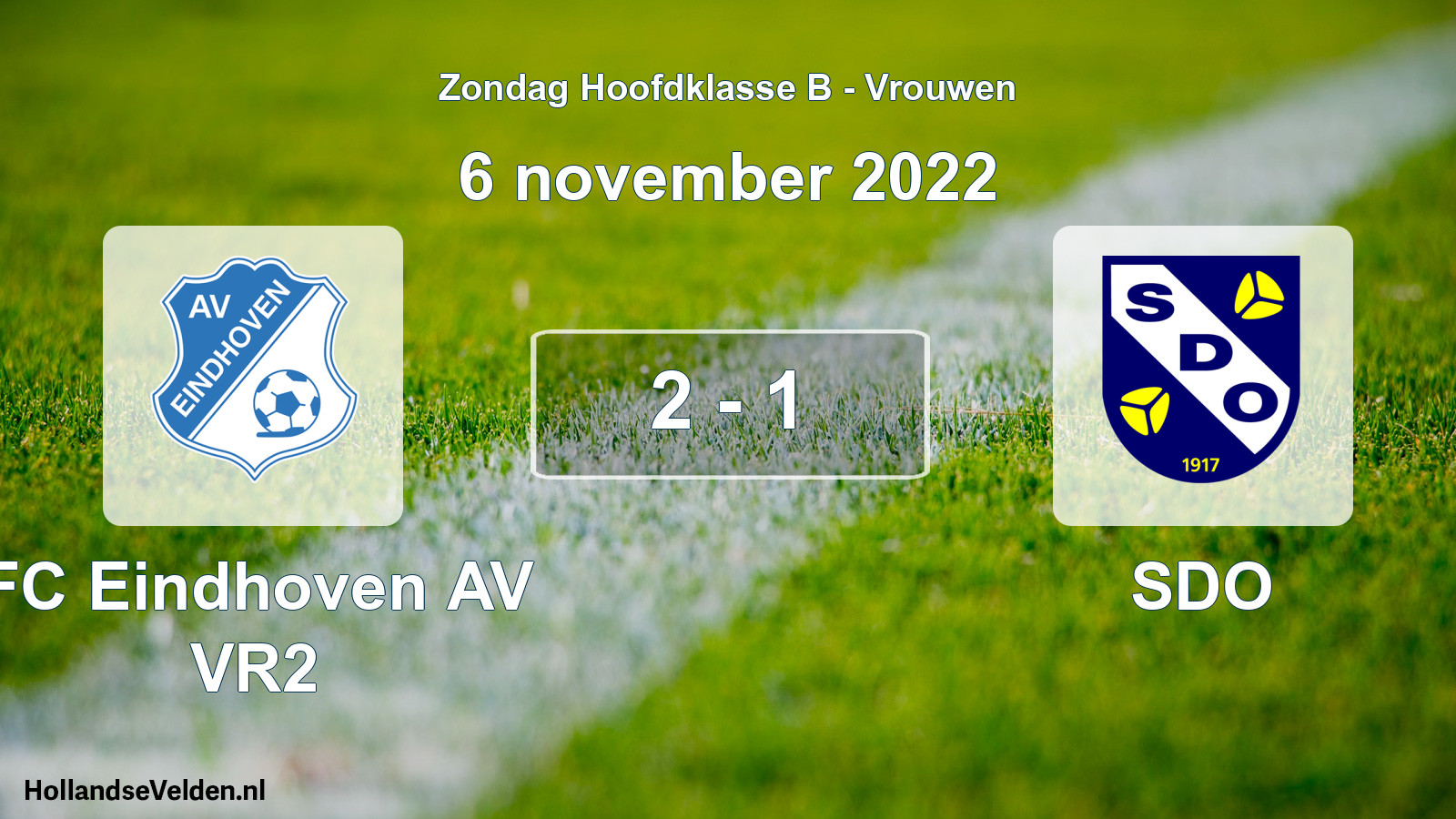 Total number of matches played: FC Eindhoven AV VR2 - SDO 2 - 1 (6 November 2022)