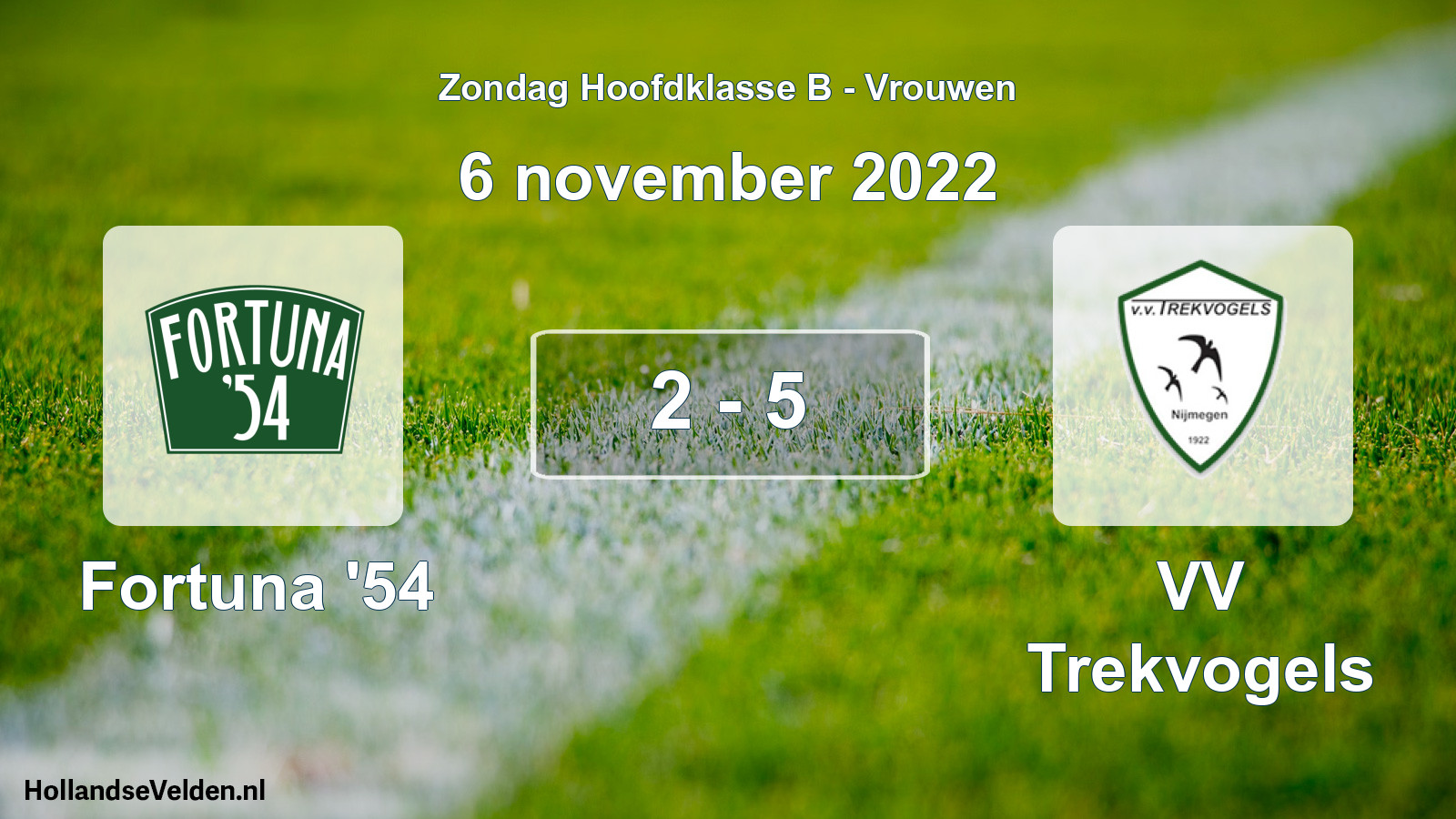 Gespeelde wedstrijd: Fortuna '54 - VV Trekvogels 2 - 5 (6 november 2022)