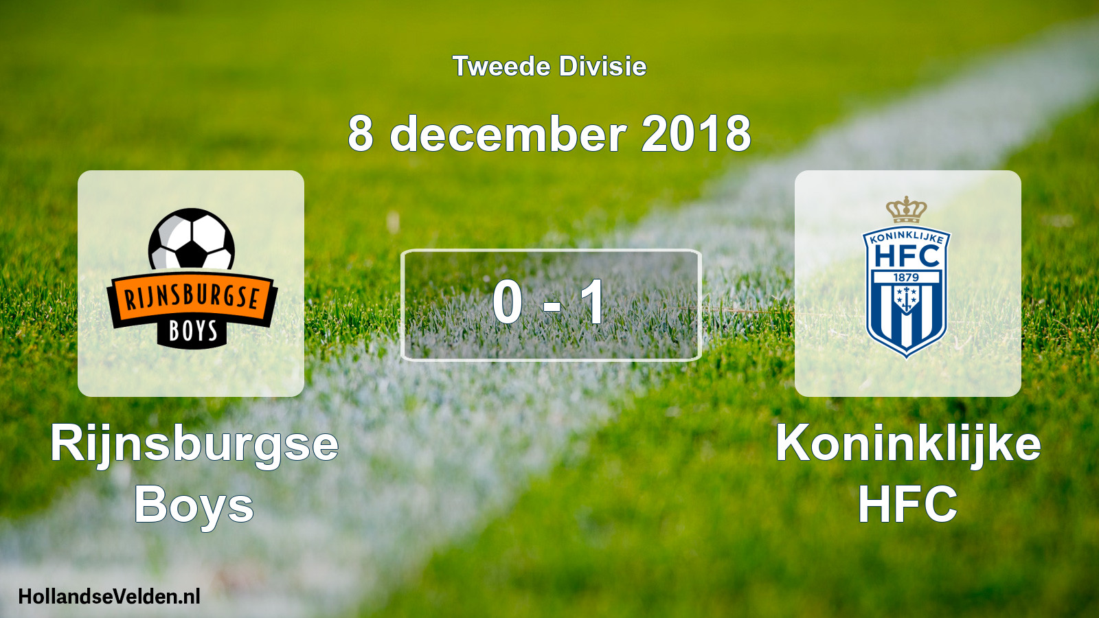 Total number of matches played: Rijnsburgse Boys - Koninklijke HFC 0 - 1 (8 December 2018)