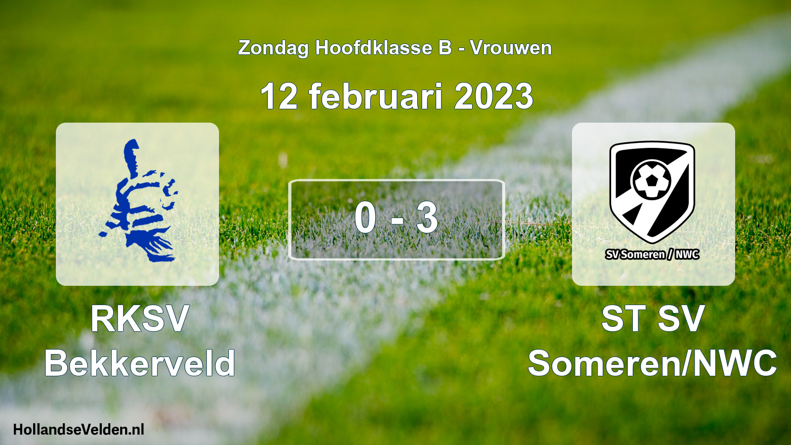 Gespeelde wedstrijd: RKSV Bekkerveld - ST SV Someren/NWC 0 - 3 (12 februari 2023)