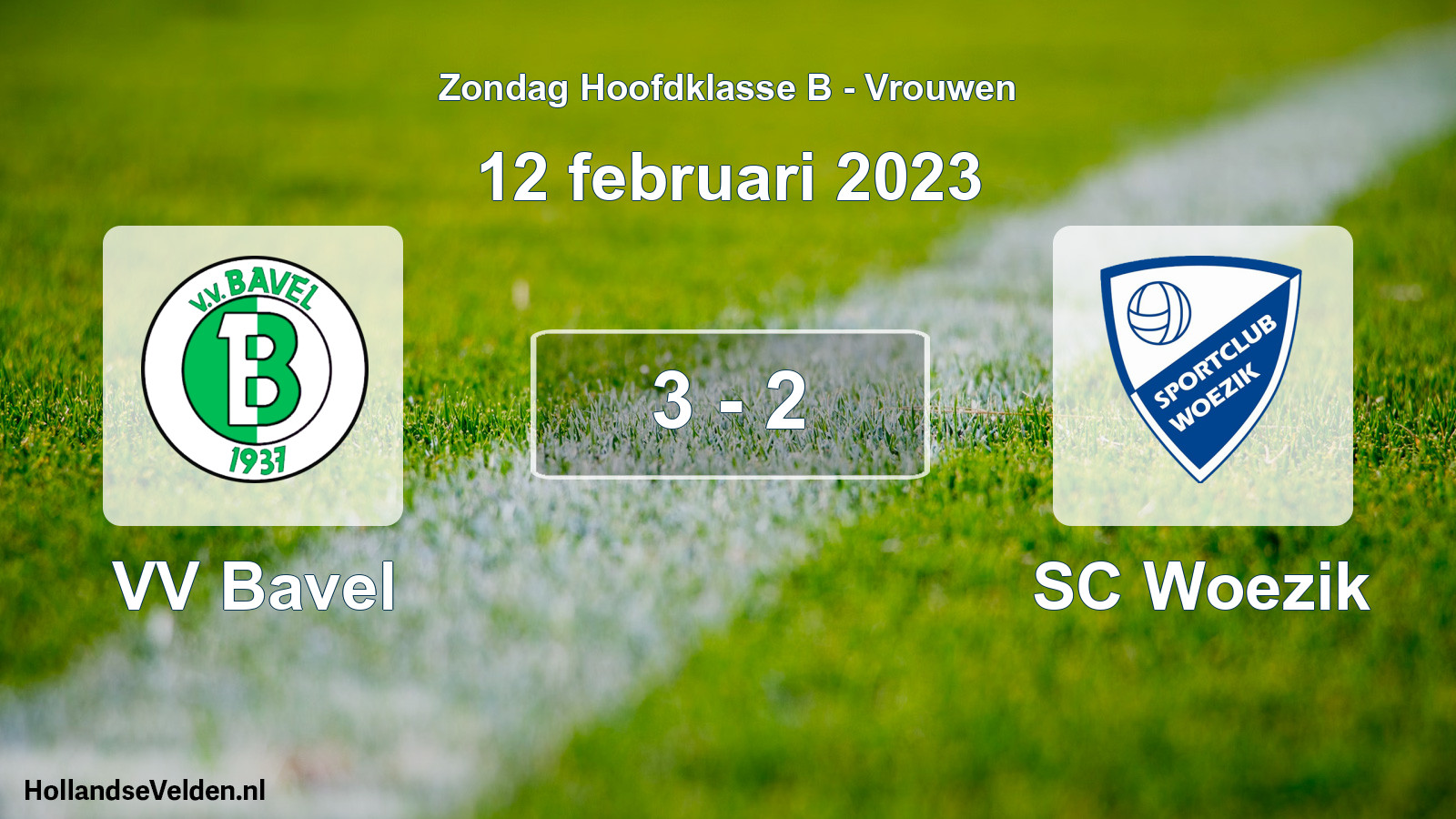Gespeelde wedstrijd: VV Bavel - SC Woezik 3 - 2 (12 februari 2023)