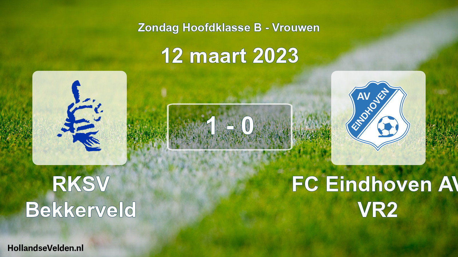 Gespeelde wedstrijd: RKSV Bekkerveld - FC Eindhoven AV VR2 1 - 0 (12 maart 2023)