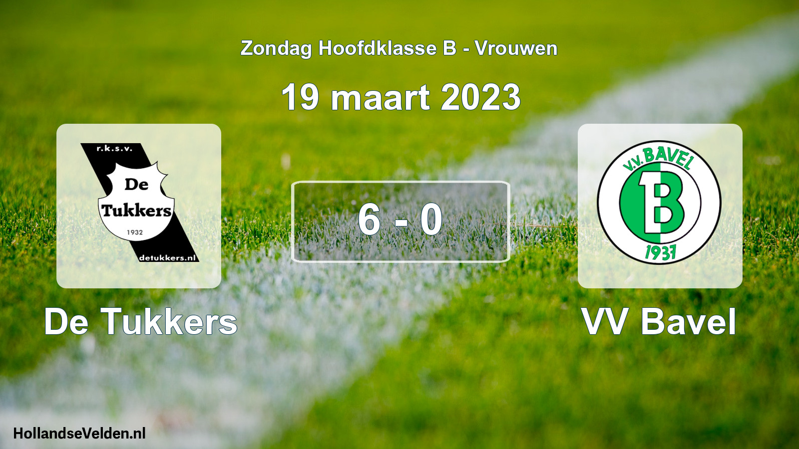 Gespeelde wedstrijd: De Tukkers - VV Bavel 6 - 0 (19 maart 2023)