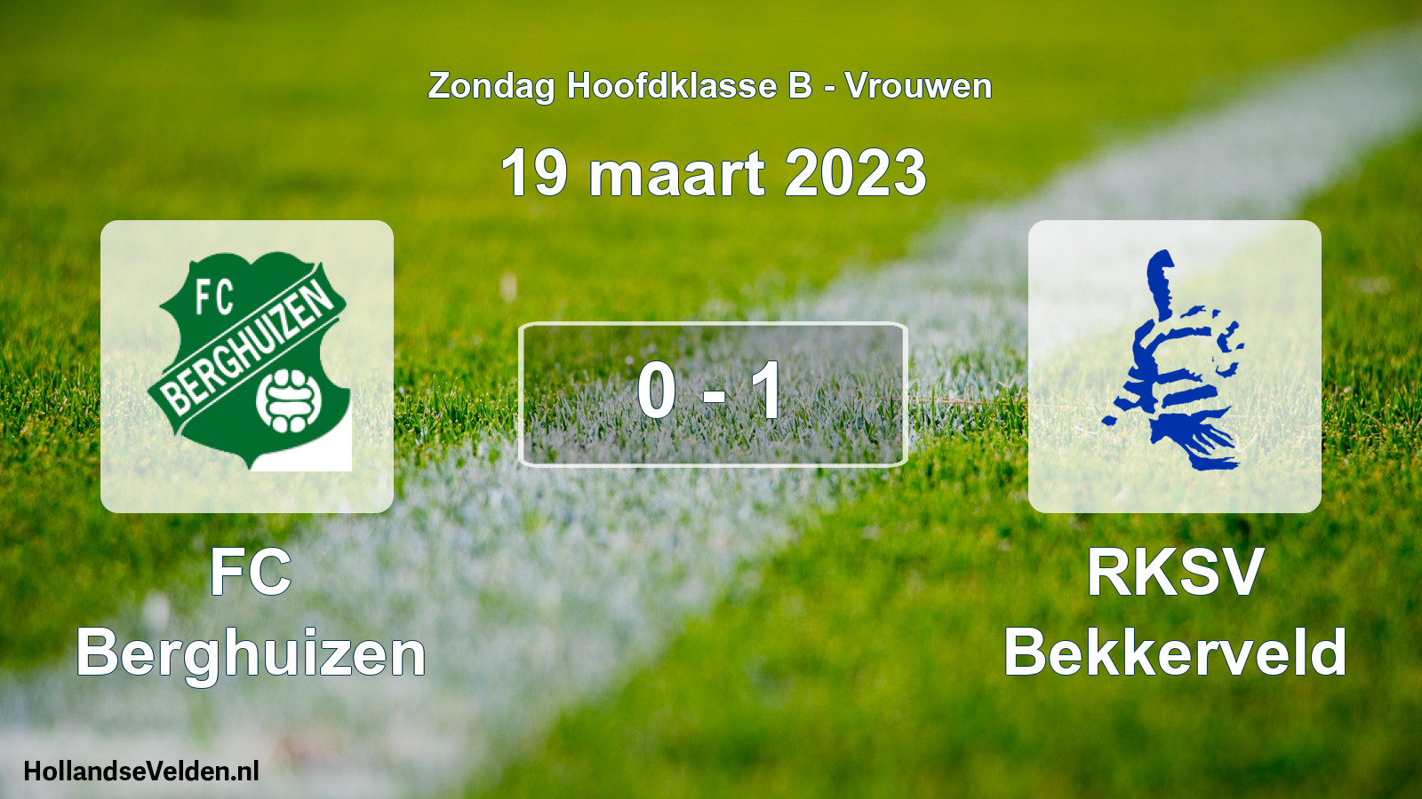 Gespeelde wedstrijd: FC Berghuizen - RKSV Bekkerveld 0 - 1 (19 maart 2023)