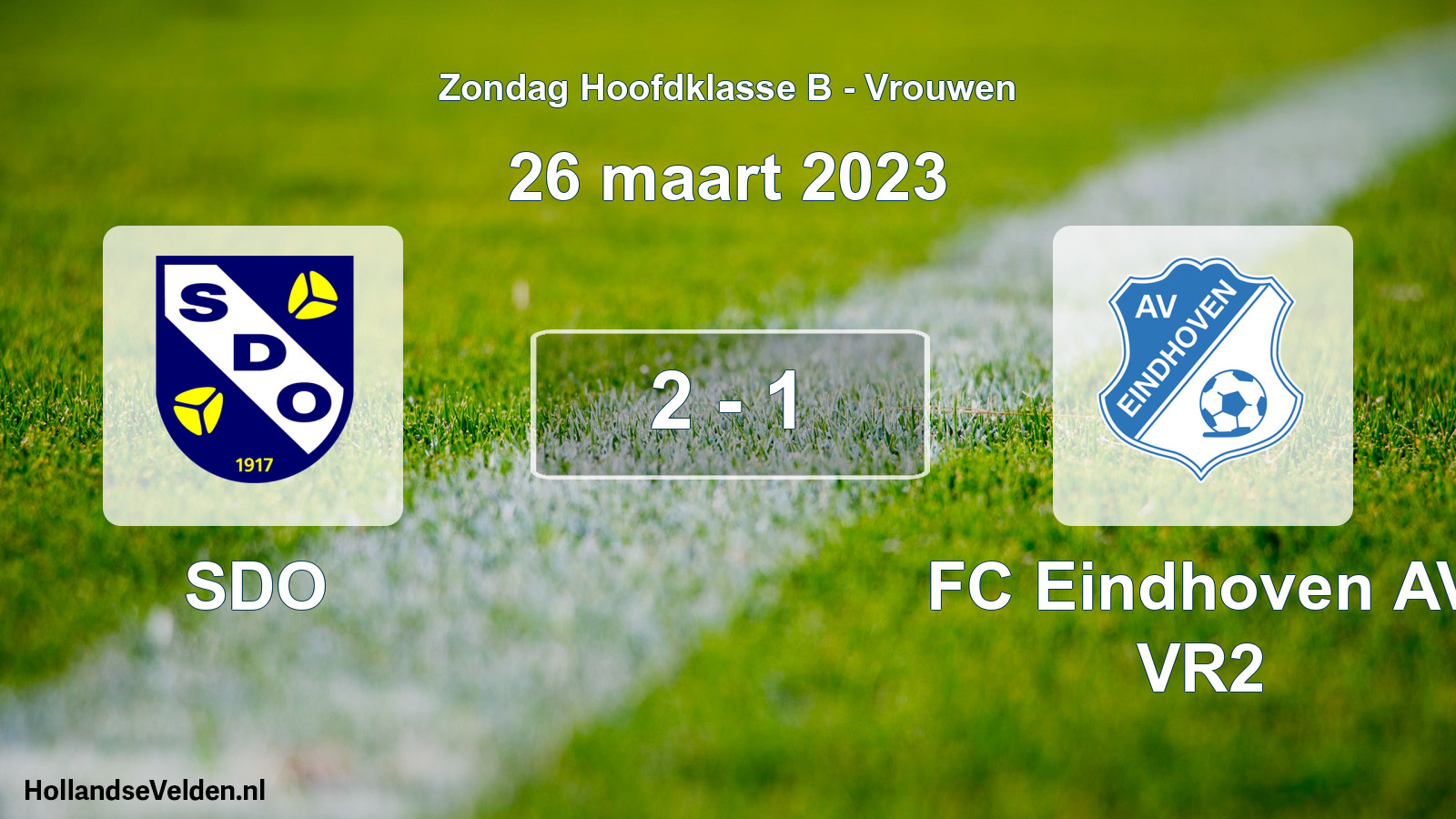Gespeelde wedstrijd: SDO - FC Eindhoven AV VR2 2 - 1 (26 maart 2023)