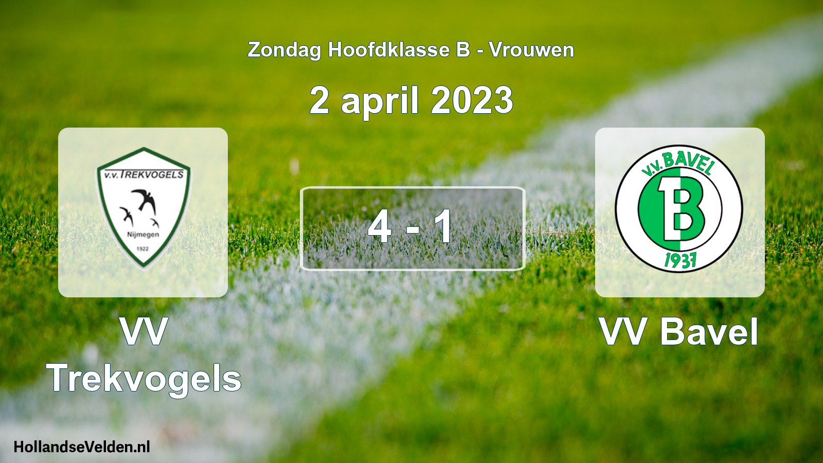 Gespeelde wedstrijd: VV Trekvogels - VV Bavel 4 - 1 (2 april 2023)
